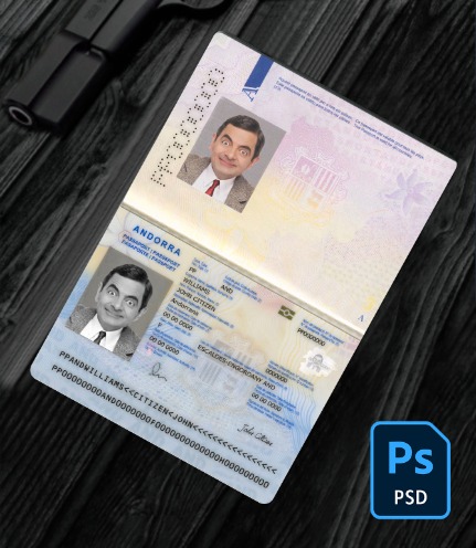 Andorra Passport PSD